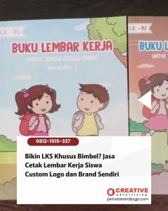 Bikin LKS Khusus Bimbel? Jasa Cetak Lembar Kerja Siswa Custom Logo dan Brand Sendiri