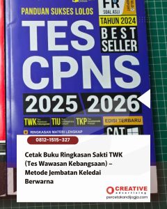 Cetak Buku Ringkasan Sakti TWK (Tes Wawasan Kebangsaan) – Metode Jembatan Keledai Berwarna