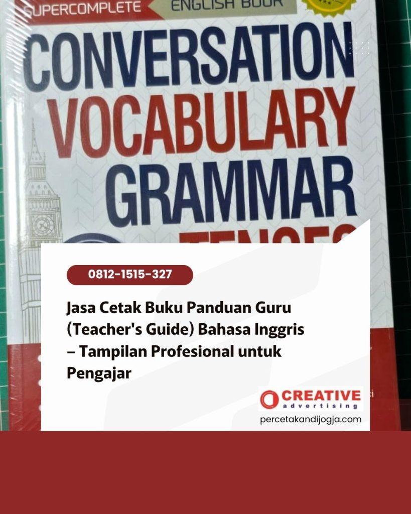 Jasa Cetak Buku Panduan Guru (Teacher's Guide) Bahasa Inggris – Tampilan Profesional untuk Pengajar