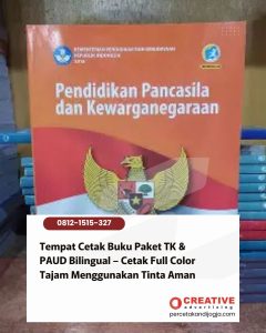 Tempat Cetak Buku Paket TK & PAUD Bilingual – Cetak Full Color Tajam Menggunakan Tinta Aman
