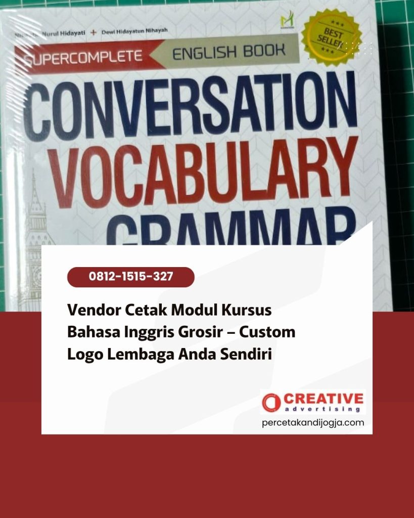 Vendor Cetak Modul Kursus Bahasa Inggris Grosir – Custom Logo Lembaga Anda Sendiri