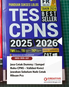 Jasa Cetak Dummy / Sampel Buku CPNS – Validasi Kunci Jawaban Sebelum Naik Cetak Ribuan Pcs