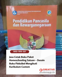 Jasa Cetak Buku Paket Homeschooling Satuan – Desain Buku Fleksibel Mengikuti Kurikulum Custom
